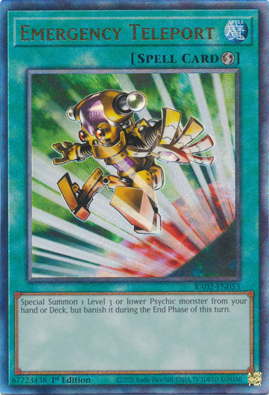 Emergency Teleport (PUR) - RA02-EN053 - Prismatic Ultimate Rare - 1st Edition