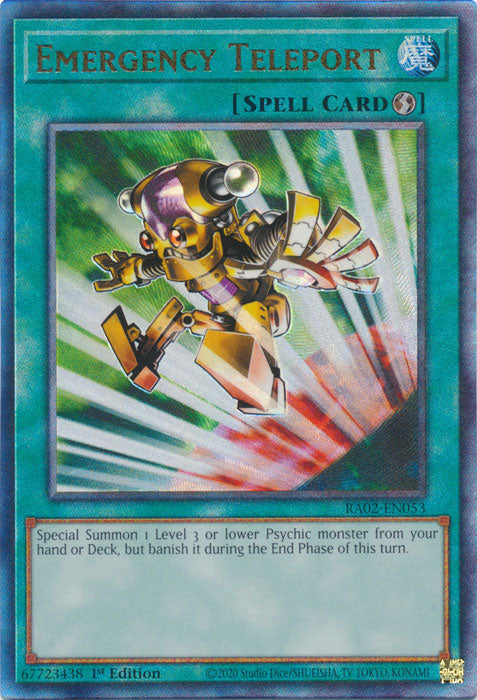 Emergency Teleport (PUR) - RA02-EN053 - Prismatic Ultimate Rare - 1st Edition