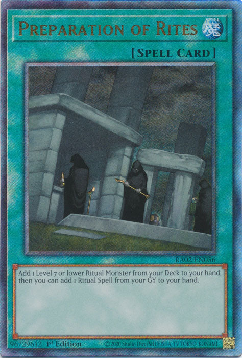 Preparation of Rites (PUR) - RA02-EN056 - Prismatic Ultimate Rare - 1st Edition