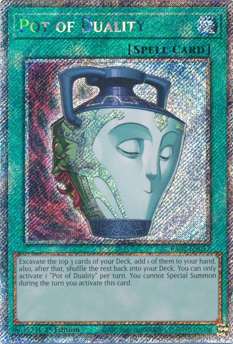 Pot of Duality (Platinum Secret Rare) - RA02-EN057 - Platinum Secret Rare - 1st Edition