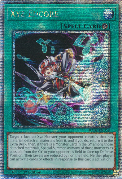 Xyz Encore - RA02-EN059 - Quarter Century Secret Rare - 1st Edition