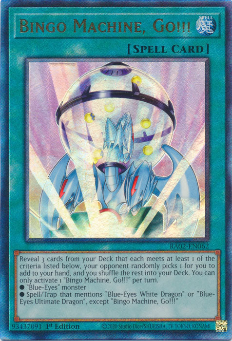 Bingo Machine, Go!!! (PUR) - RA02-EN062 - Prismatic Ultimate Rare - 1st Edition