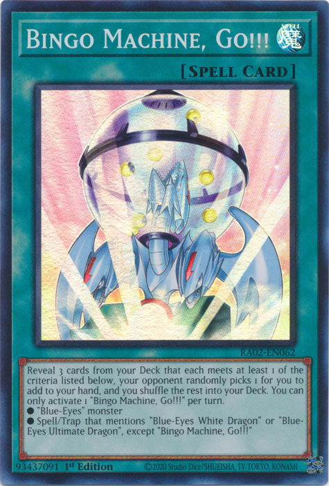 Bingo Machine, Go!!! - RA02-EN062 - Super Rare - 1st Edition