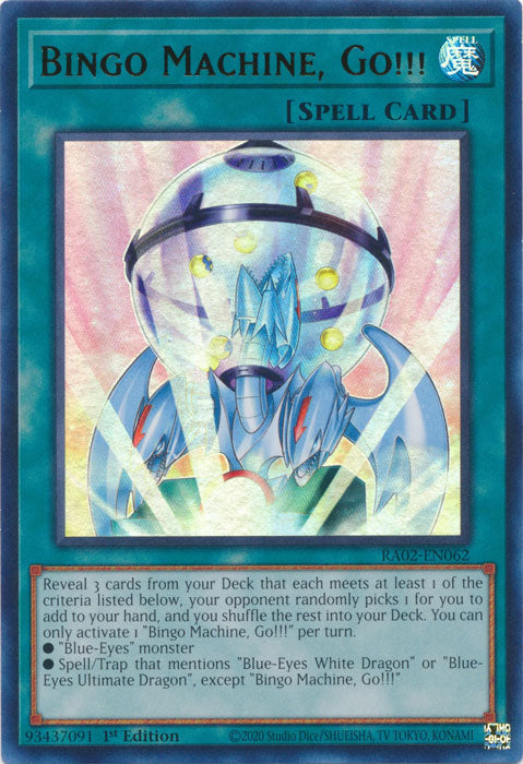 Bingo Machine, Go!!! (UR) - RA02-EN062 - Ultra Rare - 1st Edition