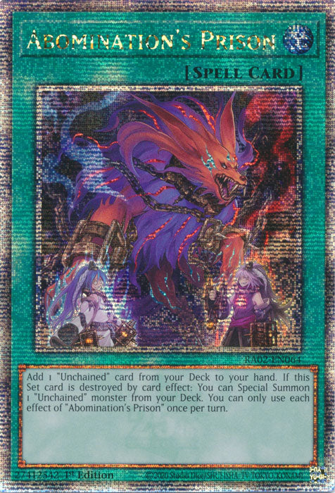 Abomination's Prison - RA02-EN064 - Quarter Century Secret Rare - 1st Edition