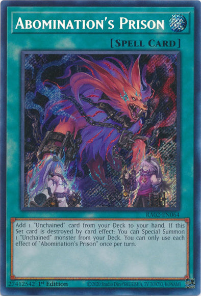 Abomination's Prison (Secret Rare) - RA02-EN064 - Secret Rare - 1st Edition