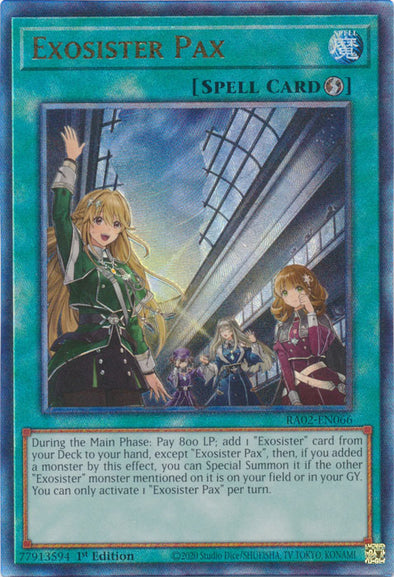 Exosister Pax (PUR) - RA02-EN066 - Prismatic Ultimate Rare - 1st Edition