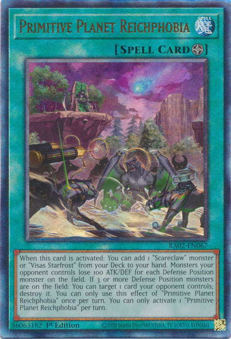 Primitive Planet Reichphobia (PUR) - RA02-EN067 - Prismatic Ultimate Rare - 1st Edition