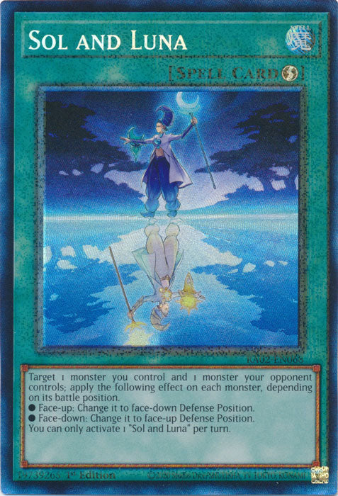 Sol and Luna (PCR) - RA02-EN068 - Prismatic Collector's Rare - 1st Edition