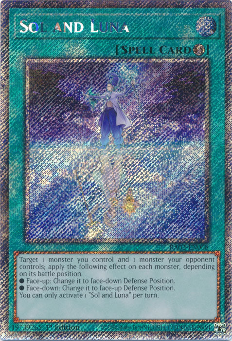 Sol and Luna (Platinum Secret Rare) - RA02-EN068 - Platinum Secret Rare - 1st Edition