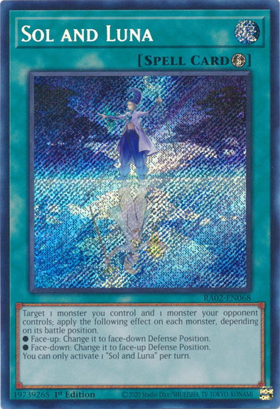 Sol and Luna (Secret Rare) - RA02-EN068 - Secret Rare - 1st Edition