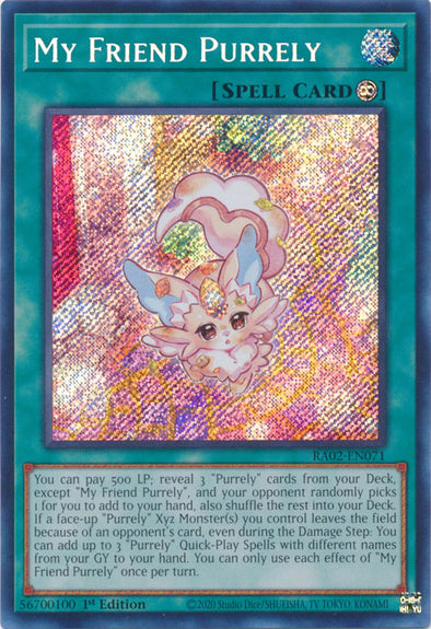 My Friend Purrely (Secret Rare) - RA02-EN071 - Secret Rare - 1st Edition