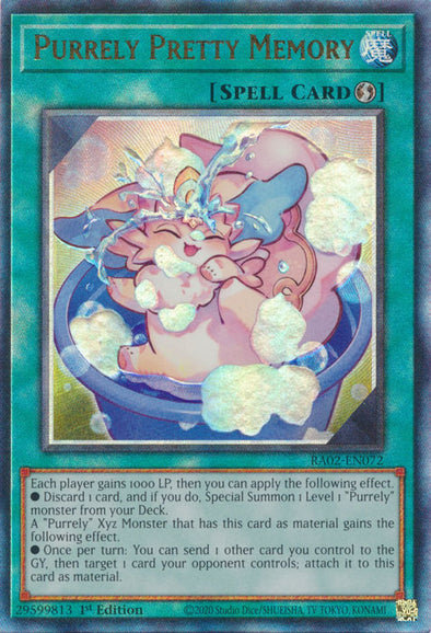 Purrely Pretty Memory (PUR) - RA02-EN072 - Prismatic Ultimate Rare - 1st Edition