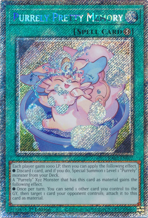 Purrely Pretty Memory (Platinum Secret Rare) - RA02-EN072 - Platinum Secret Rare - 1st Edition