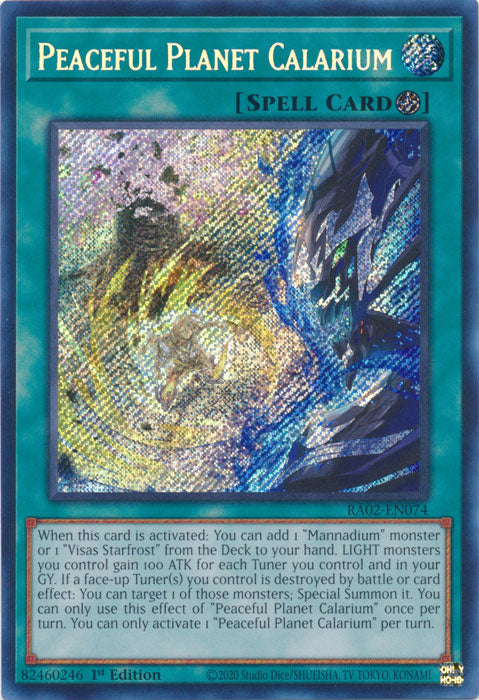 Peaceful Planet Calarium (Secret Rare) - RA02-EN074 - Secret Rare - 1st Edition