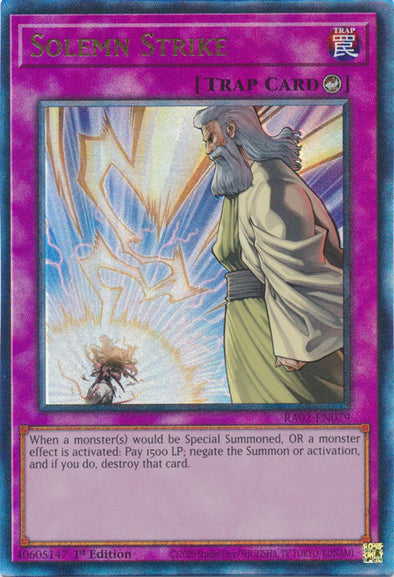 Solemn Strike (PUR) - RA02-EN079 - Prismatic Ultimate Rare - 1st Edition