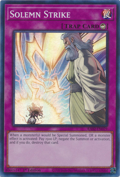 Solemn Strike - RA02-EN079 - Super Rare - 1st Edition