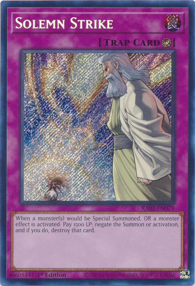 Solemn Strike (Secret Rare) - RA02-EN079 - Secret Rare - 1st Edition