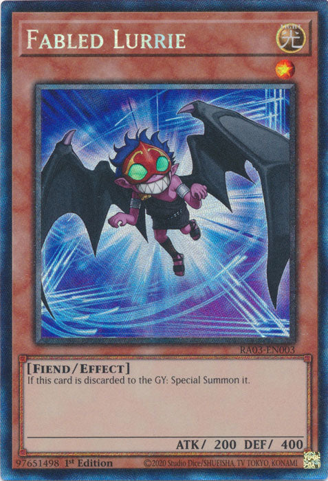 Fabled Lurrie (PCR) - RA03-EN003 - Prismatic Collector's Rare - 1st Edition