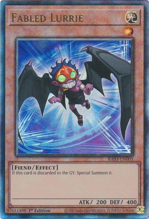 Fabled Lurrie (PUR) - RA03-EN003 - Prismatic Ultimate Rare - 1st Edition
