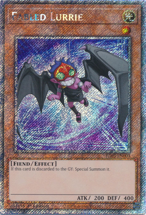 Fabled Lurrie (Platinum Secret Rare) - RA03-EN003 - Platinum Secret Rare - 1st Edition