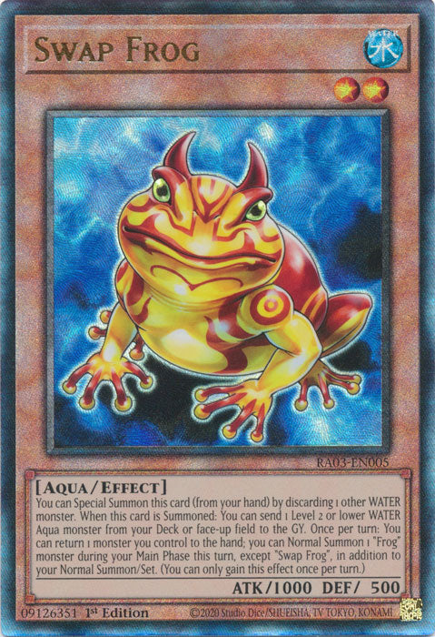 Swap Frog (PUR) - RA03-EN005 - Prismatic Ultimate Rare - 1st Edition