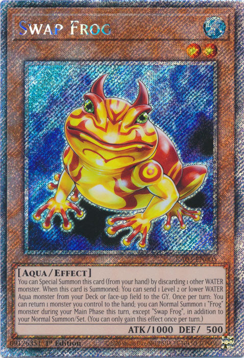 Swap Frog (Platinum Secret Rare) - RA03-EN005 - Platinum Secret Rare - 1st Edition