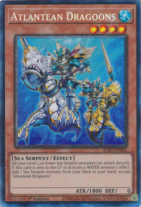 Atlantean Dragoons (PCR) - RA03-EN006 - Prismatic Collector's Rare - 1st Edition