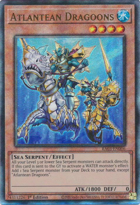 Atlantean Dragoons (PUR) - RA03-EN006 - Prismatic Ultimate Rare - 1st Edition
