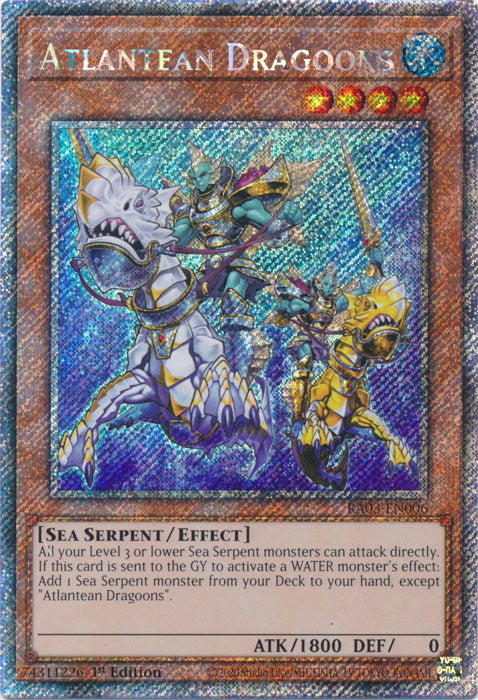 Atlantean Dragoons (Platinum Secret Rare) - RA03-EN006 - Platinum Secret Rare - 1st Edition
