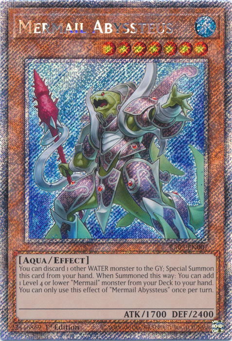 Mermail Abyssteus (Platinum Secret Rare) - RA03-EN007 - Platinum Secret Rare - 1st Edition