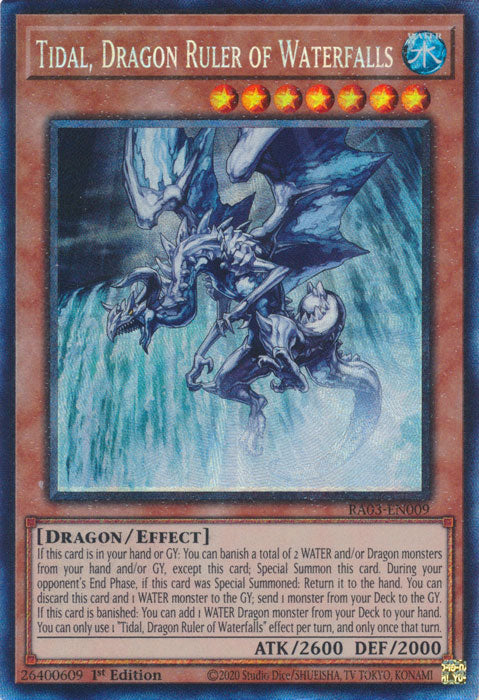 Tidal, Dragon Ruler of Waterfalls (PCR) - RA03-EN009 - Prismatic Collector's Rare - 1st Edition