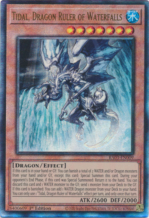 Tidal, Dragon Ruler of Waterfalls (PUR) - RA03-EN009 - Prismatic Ultimate Rare - 1st Edition