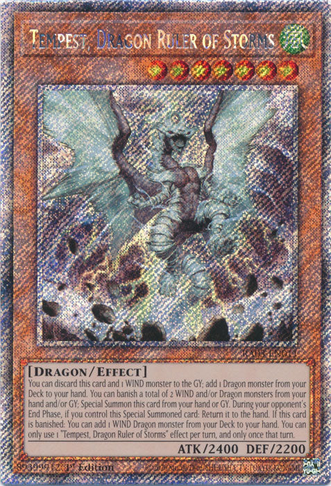 Tempest, Dragon Ruler of Storms (Platinum Secret Rare) - RA03-EN011 - Platinum Secret Rare - 1st Edition