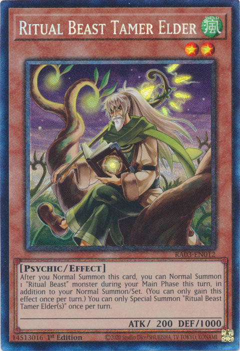 Ritual Beast Tamer Elder (PCR) - RA03-EN012 - Prismatic Collector's Rare - 1st Edition