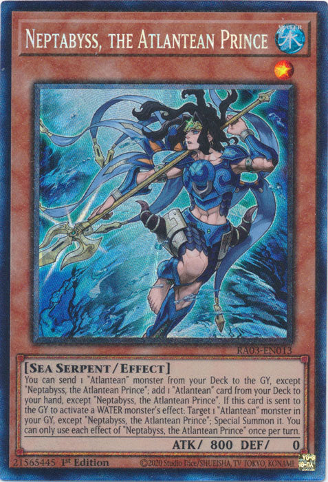 Neptabyss, the Atlantean Prince (PCR) - RA03-EN013 - Prismatic Collector's Rare - 1st Edition