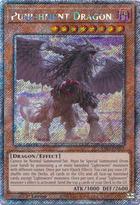 Punishment Dragon (Platinum Secret Rare) - RA03-EN015 - Platinum Secret Rare - 1st Edition