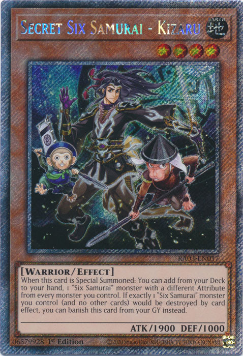 Secret Six Samurai - Kizaru (Platinum Secret Rare) - RA03-EN017 - Platinum Secret Rare - 1st Edition