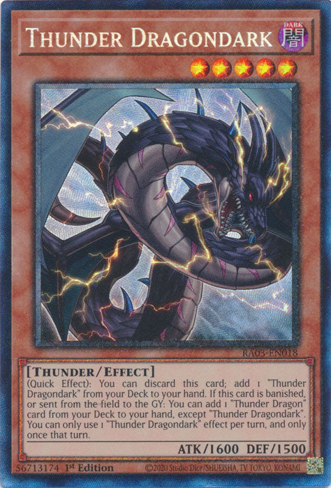 Thunder Dragondark (PCR) - RA03-EN018 - Prismatic Collector's Rare - 1st Edition