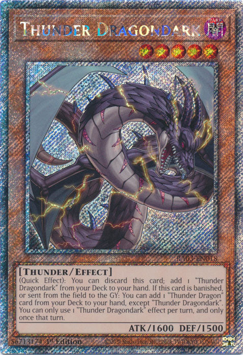 Thunder Dragondark (Platinum Secret Rare) - RA03-EN018 - Platinum Secret Rare - 1st Edition