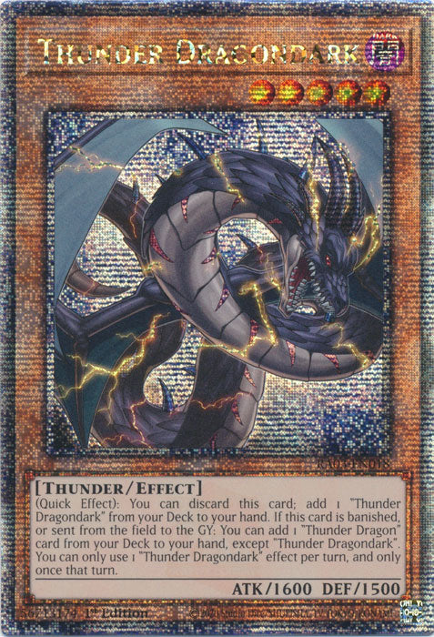 Thunder Dragondark - RA03-EN018 - Quarter Century Secret Rare - 1st Edition
