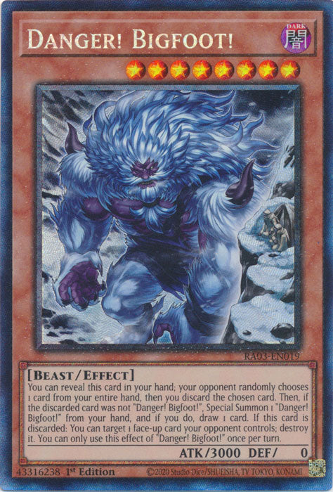 Danger! Bigfoot! (Alternate Art) (PCR) - RA03-EN019 - Prismatic Collector's Rare - 1st Edition