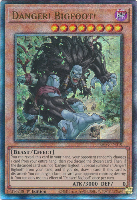 Danger! Bigfoot! (PUR) - RA03-EN019 - Prismatic Ultimate Rare - 1st Edition