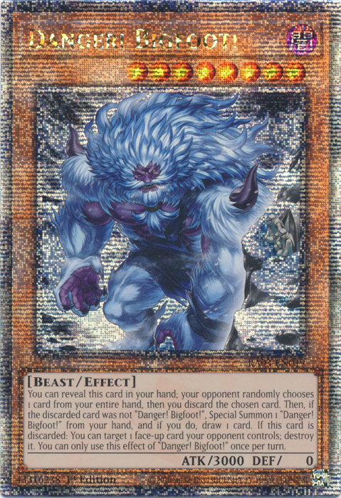 Danger! Bigfoot! (Alternate Art) - RA03-EN019 - Quarter Century Secret Rare - 1st Edition