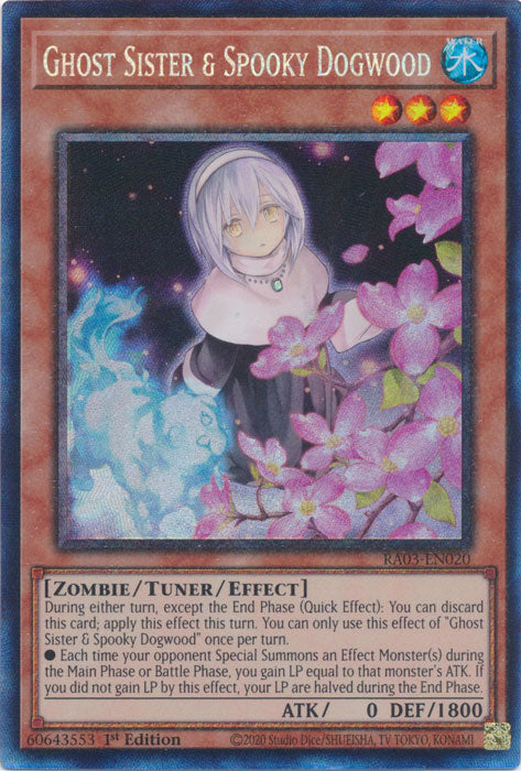 Ghost Sister & Spooky Dogwood (Alternate Art) (PCR) - RA03-EN020 - Prismatic Collector's Rare - 1st Edition