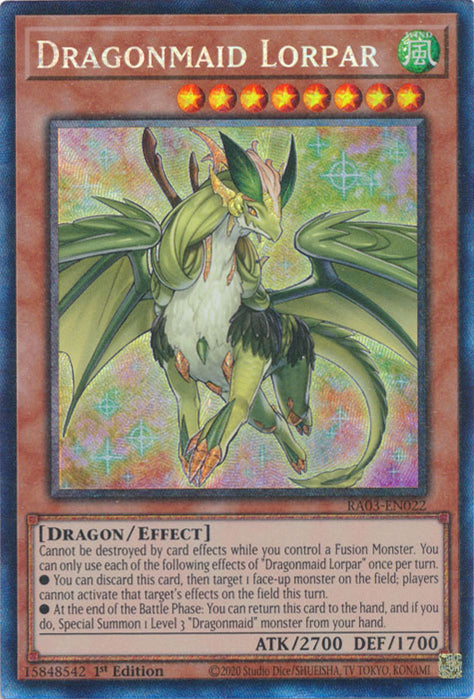 Dragonmaid Lorpar (PCR) - RA03-EN022 - Prismatic Collector's Rare - 1st Edition