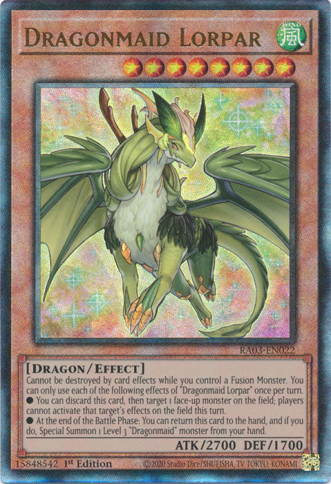 Dragonmaid Lorpar (PUR) - RA03-EN022 - Prismatic Ultimate Rare - 1st Edition