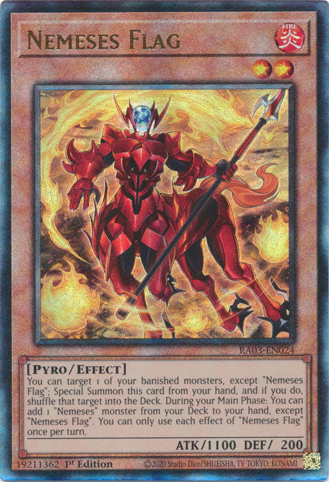 Nemeses Flag (PUR) - RA03-EN024 - Prismatic Ultimate Rare - 1st Edition