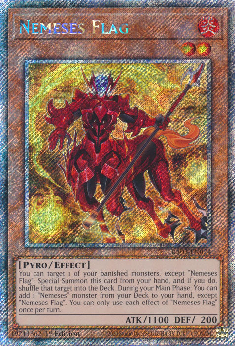 Nemeses Flag (Platinum Secret Rare) - RA03-EN024 - Platinum Secret Rare - 1st Edition