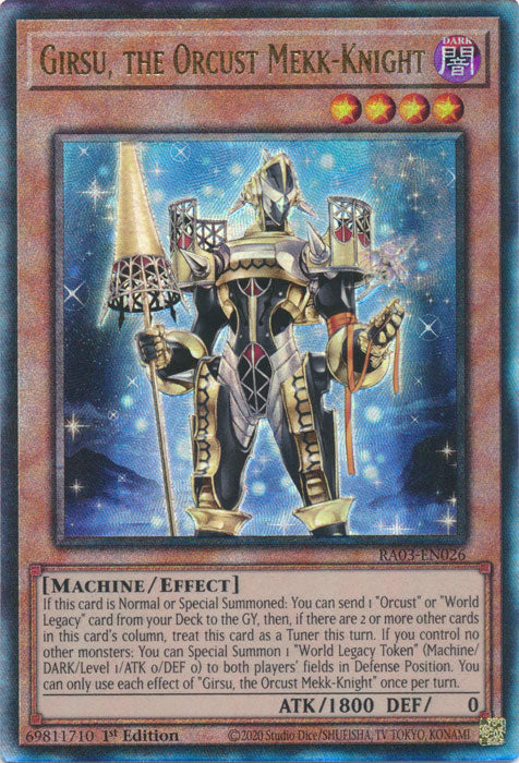 Girsu, the Orcust Mekk-Knight (PUR) - RA03-EN026 - Prismatic Ultimate Rare - 1st Edition